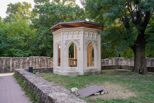 Margaret island ruins in the park in Budapest