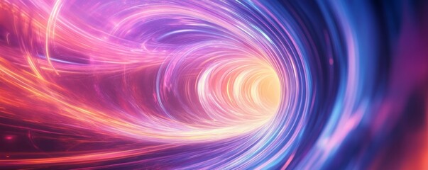 Obraz premium Swirling vortex of light creating tunnel effect