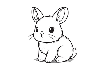 Cute baby bunny outline image 48.eps