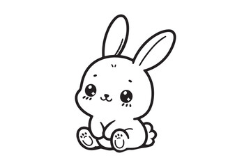 Cute baby bunny outline image 49.eps