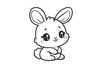 Cute baby bunny outline image 51.eps