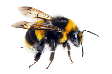 Bee High Definition 4K Image Isolated on Transparent Background Capturing Detailed Features and Vibrant Colors Perfect for Stock Photos and Graphic Design