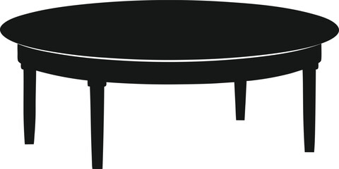 Table silhouette vector illustration 