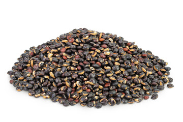 black quinoa isolated on white background