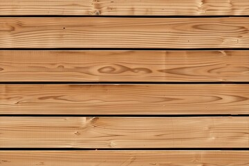 Fototapeta premium Wooden siding panel planks with a smooth, natural finish. The wood features light brown tones and visible grain patterns, creating a warm and inviting texture.