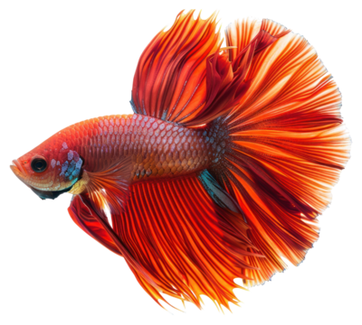 PNG Vibrant red betta fish