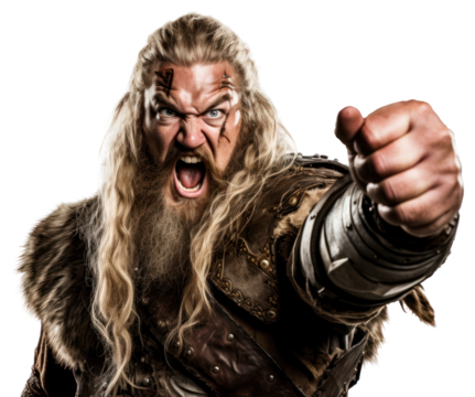 Viking male shouting adult photo.