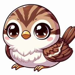 Obraz premium Cute Sparrow with Sparkling Eyes