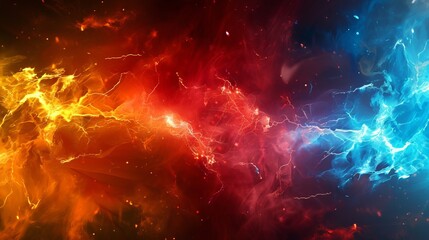 Fototapeta premium Shock and fire abstract background.