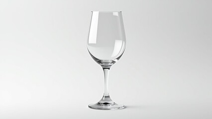 Fototapeta premium Empty glass goblet on white background
