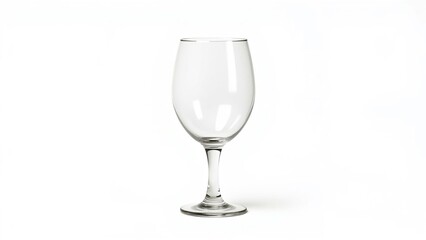Obraz premium Empty glass goblet on white background