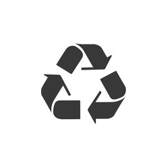 Obraz premium Black and White Recycle Symbol with Arrows