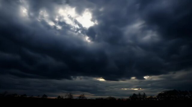 heavy thunderclouds in the sky, stormy sky, clouds and typhoon
