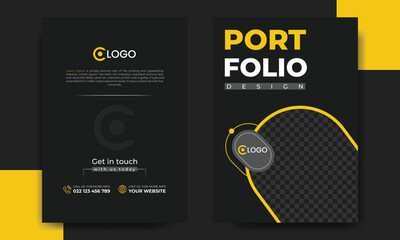 Modern Portfolio Cover Design and Company Profile or Annual Report Template.