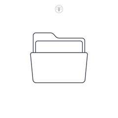 File Folder icon symbol vector illustration isolated on white background