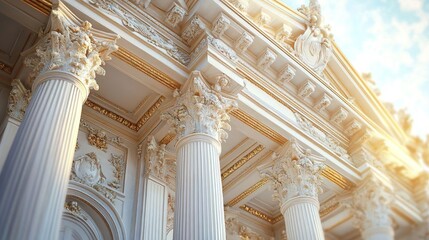 Obraz premium Grand historical palace design captured in elegant and majestic architectural photographs