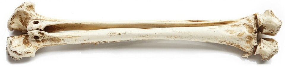 bone on white background.