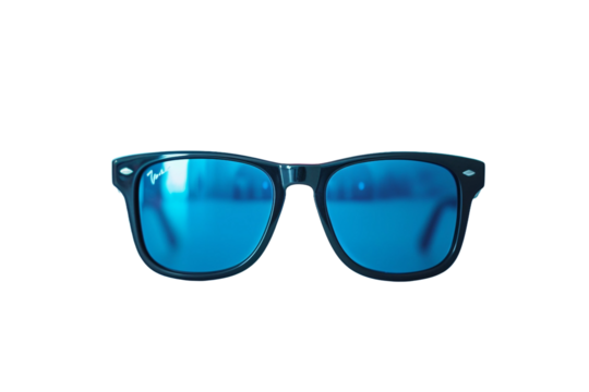Classic Wayfarer sunglasses with a timeless design and high-quality frames isolated on transparent background