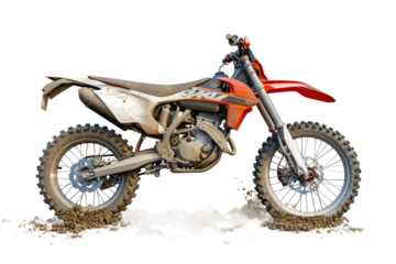 Rally Bike on Beach Isolated with Clear Transparent Background Ideal for Sports Photography and Adventure Travel Marketing or Outdoor Recreation Promotions