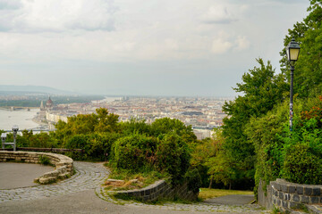 panoramic view of Budapest from Gellert Hill