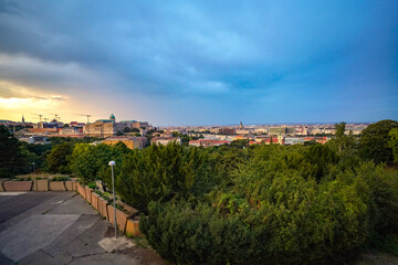 panoramic view of Budapest from Gellert Hill