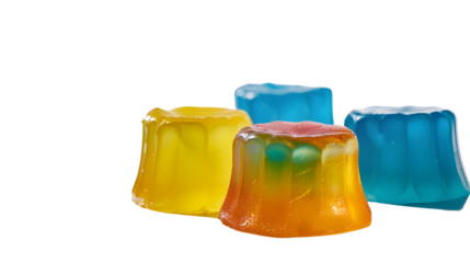 Colorful jelly on transparent background high res 8K