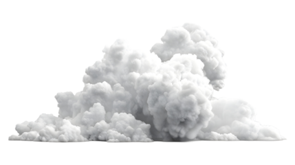 Isolated natural fluffy cloud on a transparent background