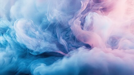Obraz premium Abstract Swirling Blue and Pink Smoke