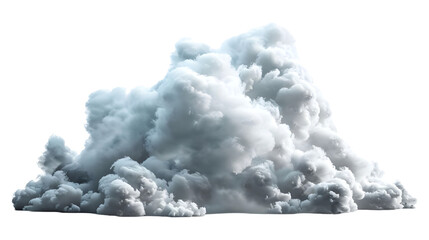 Isolated natural fluffy cloud on a transparent background