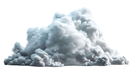 Isolated natural fluffy cloud on a transparent background