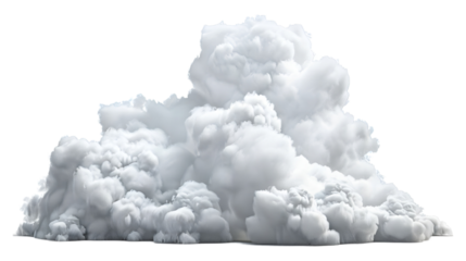 Isolated natural fluffy cloud on a transparent background