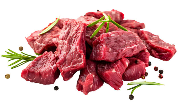 recommend clip art: Raw beef meat isolated on transparent background 8K high resolution