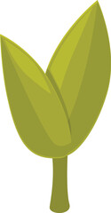 Green plant sprout growing from ground isometric icon isolated on white background