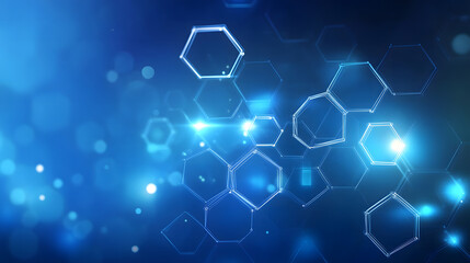 Abstract ble hexagon background for design works, background medical substance and molecules
