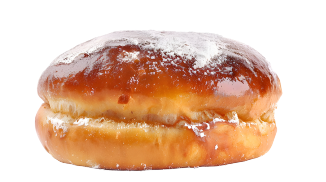 Sweet bun cut isolated on transparent background 8K high resolution