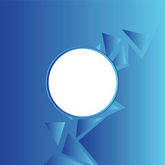 Blue Modern Gradient White Twibbon Blue Polygonal Template Design for background, banner, website template, social media, poster, sale banner and more