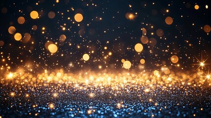 Fototapeta premium golden christmas particles and sprinkles for a holiday celebration like christmas or new year.