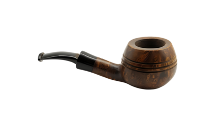 Tobacco pipe cut out isolated on transparent background