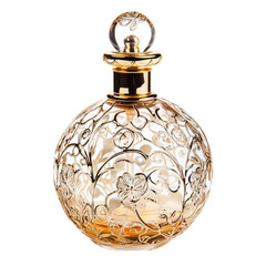 Ornate glass perfume bottle