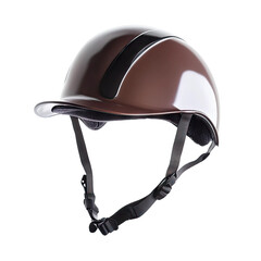 Fototapeta premium Brown riding helmet with black strap