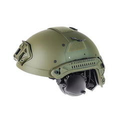 Fototapeta premium Green military helmet