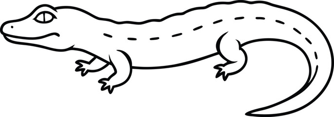 Lazy Caiman Days Color the Vector Crocodile Under the Sun





