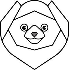 Lazy Day Sloth Faces Simple Vector Art for Creative Kids
