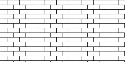 Surface White brick blank home wall texture copy for space panorama white tiles and black joints. white brick wall used for background.