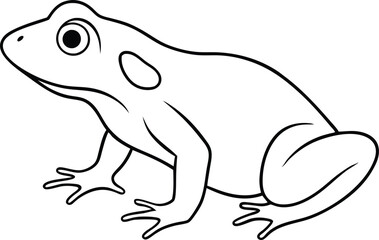 Leap into Line Art Poison Dart Frogs in Simple Vector Designs
