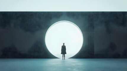 Obraz premium Navigating the Chaos A Businesswoman s Strategic Approach to Finding Solutions