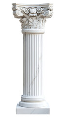 Obraz premium PNG White marble Tuscan pillar architecture ancient column.