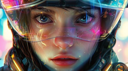 An image of an asian lady showcasing the applications of facial recognition technology.