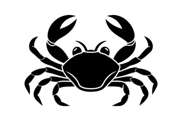 Crab silhouette. Logo. Isolated crab on white background