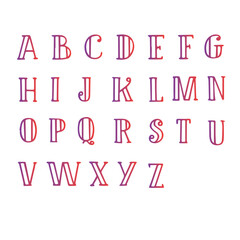 Capital galactic letters of the alphabet. Stencil graffiti font. Vector typography is done with a bold brush. Capital letters in black ink with the possibility of changing the color and size.